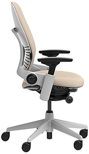 Image of Steelcase Leap Chair with Platinum Base & Hard Floor Caster, Sable