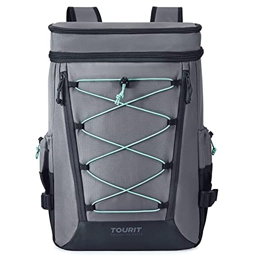 TOURIT Backpack Cooler Leakproof Insulated Cooler Backpack Large Capacity Lightweight Soft Cooler Bag for Men Women to Picnics, Camping, Hiking, Beach, Park or Day Trips, Gray