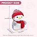 Penguin Stuffed Animal, Penguin Plush with Red Knit Hat Scarf for Girls Lovers Kids Boys Adults, Soft Cute Stable Weighted Plush Toy Gifts for Christmas Winter Decor Birthday Valentine Holiday 10 Inch