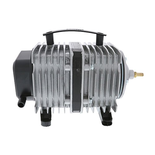 EcoPlus-HGC728459-Eco-Air7-Commercial-Air-Pump-7-200-Watt-Single-Outlet-With-12-Valve-Manifold-For-Aquarium-Fish-Tank-Fountain-Pond-Hydroponics-3566-GPH-Silver