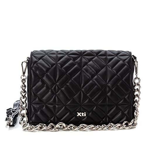 XTI 185028, Bolso de Hombro para Mujer, Negro, Talla única