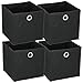 Murago - 4er Set Faltbox ca. 20x20x20 cm Schwarz - Aufbewahrungsboxen Klappbox faltbar Körbe Einschub Korb Stoff Regalkorb Organizer Organizer,Ultra günstig Kaufen-Murago - 4er Set Faltbox ca. 20x20x20 cm Schwarz - Aufbewahrungsboxen Klappbox faltbar Körbe Einschub Korb Stoff Regalkorb Organizer