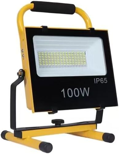 Miniatura 1 de ATO - Luz de trabajo solar LED recargable portátil de 100 W, focos impermeables y duraderos para exteriores, luz de inundación de carga solar LED de