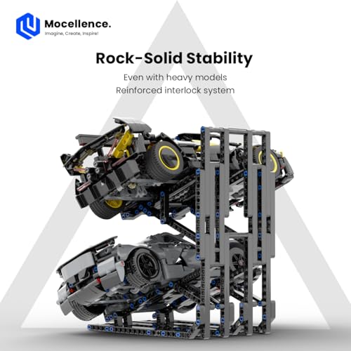 Image of Display Stand for Lego Technic Cars (1:16 Scale Only), 2-Tier Stand for Lego Car 42204 42205 42173 42161 42138 and More, Display Building Set for Boys, Girls, Adults, Ages 6+