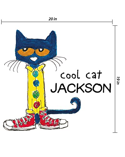 Vinilo decorativo Pete The Cat personalizado 20 x 19 pulgadas miniatura 3