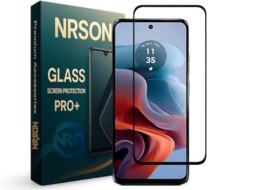 Image of NRSON Tempered Glass Screen Protector Compatible For MOTO G53 / Motorola G53 with Easy Self Installation Kit
