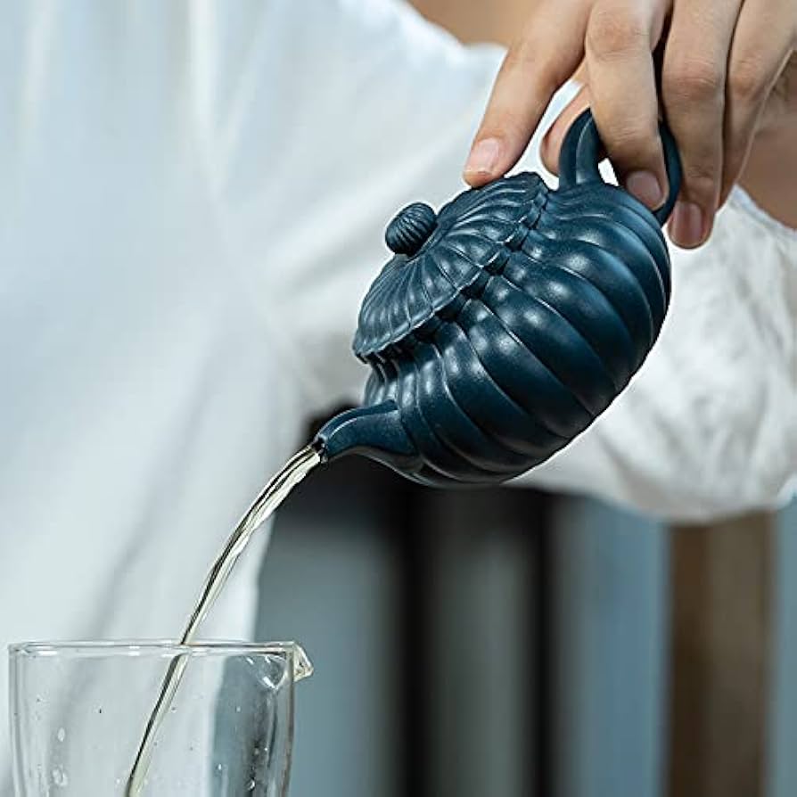 ※原鉱の紫砂茶器セットカンフー茶器の紫砂浮き彫り Amazon | 紫砂壺中国急須宜興原鉱の青泥の純手作り名人、急須筋