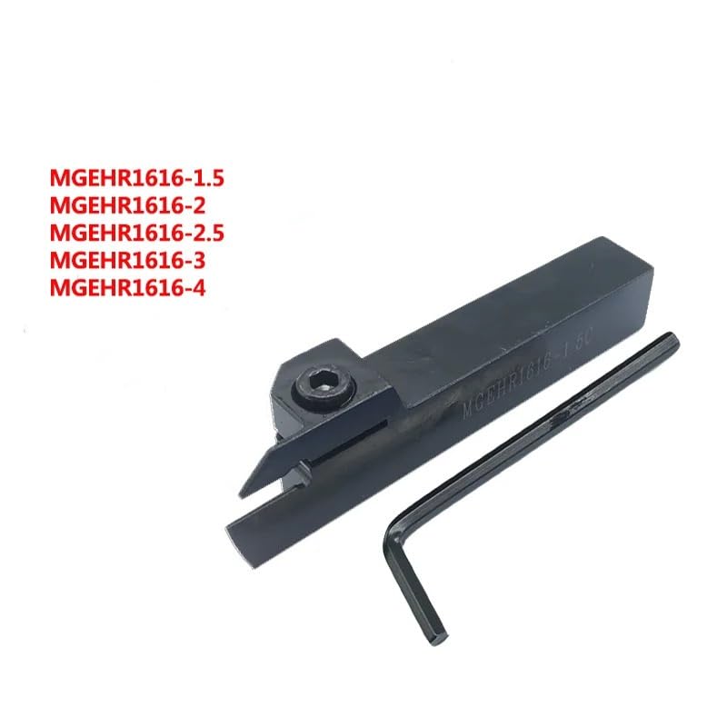 1pc MGEHR1616-1.5 MGEHR1616-2 MGEHR1616-3 MGEHR1616-4 Grooving and Parting Off Lathe Tool Cutter Holder CNC Lathe Turning Tool(MGEHL1616-4)