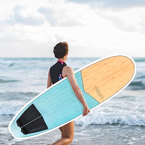 Rokia R 3 Pieces Surfboard Traction Pad EVA foam Surf Traction Pad with 3M Adhesive Non-Slip Sup Deck Pad Fit for Surf Tail Pad Fish, Surfboards, Skimboard, Longboard, Shortboard (E) - Thumbnail 7