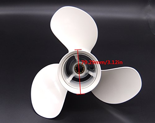 Southmarine 9 7/8X13-F Aluminum Alloy Propeller For Yamaha 20Hp 25Hp 30Hp Outboard Motor 664-45949-02-00 664-45949-02-El 9.875X13 #TOP1