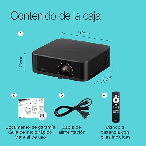 Image of Epson Lifestudio Pop EF-62B Black Metallic, Smart Portable Projector, Sound by Bose, Google TV, 4K Pro-UHD, Indoor /Outdoor Use, 5 Year Warranty*