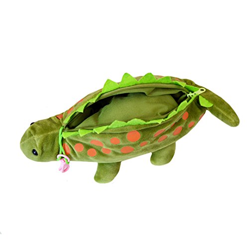 Image of Minache Women Animal Dinosaur Plush Stationery Pouch Pen Pencil Case Ladies Cosmetic Bag