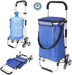 Grocery Cart with Wheels Folding Shopping Cart with Large Heavy-Duty and Rolling Swivel