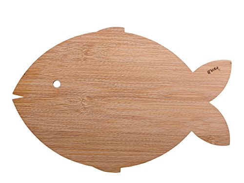 NineLives Chopping Boards Wood Fish, 26.5 x 17 x 0.5 cm