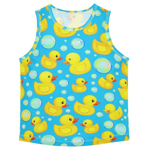 J JOYSAY Rubber Duck Bubble Boys Tank Top Sleeveless Muscle Shirts Quick Dry Kids T-Shirts 3-15T