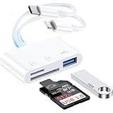 iPhone SDカードリーダー 3 in 2 Lightning & Type-C 外付メモリーカードリーダー USB/SD/TF変換アダプタ 【2025新モデル MFi認証品】 双方向 高速データ転送 設定不要 SD力ードカメラリーダー 写真/動画/フアイル/USB周辺設備 iPhone/Android両用 iPhone 17/16/15/14/13/SE iOS/Android対応