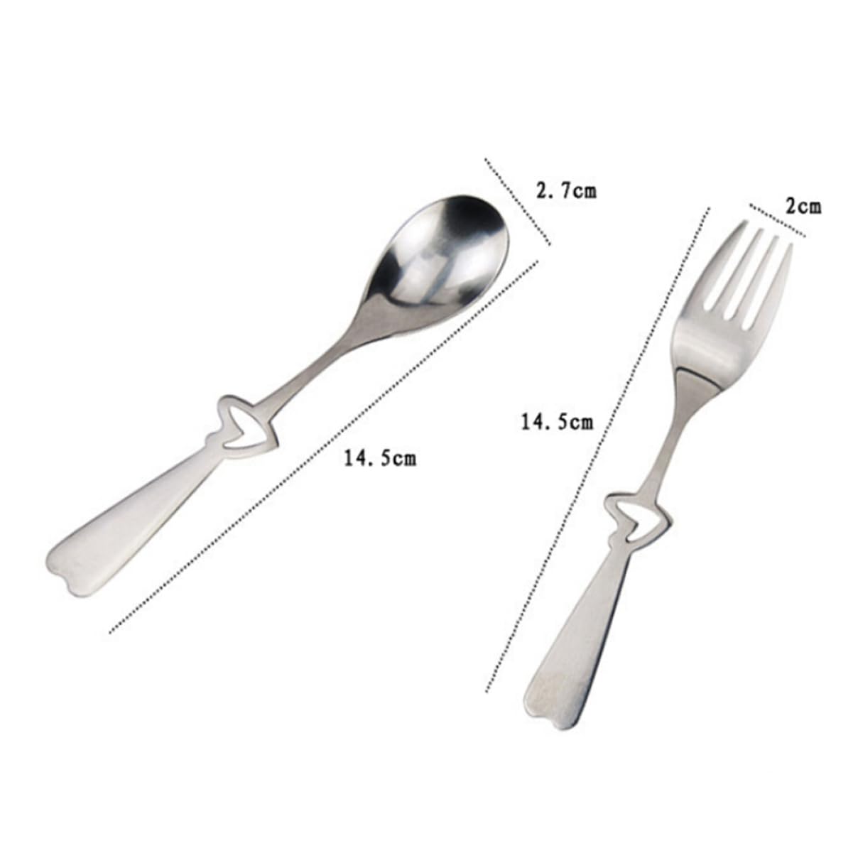 Amazon.com: Garneck Stainless Steel Heart Shaped Utensils Set of 2