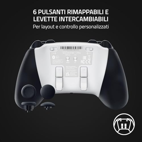 Wolverine V2 Pro - Controller wireless per PS5 e PC (HyperSpeed Wireless, pulsanti d'azione mecha-tattili, D-Pad a 8 microinterruttori, HyperTrigger) Mercury - Mouse gaming - Immagine 6