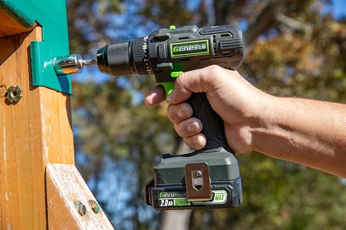 image for Genesis G20MAX 20V Drill/Impact Driver Combo Kit, LED Light Metal Ratc