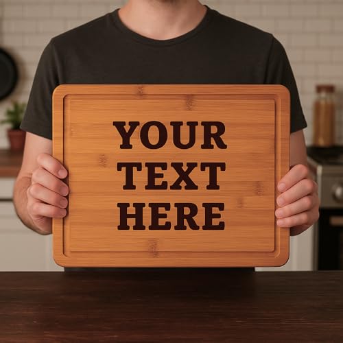 Tabla de cortar personalizada de bambú, regalo grabado para boda miniatura 6