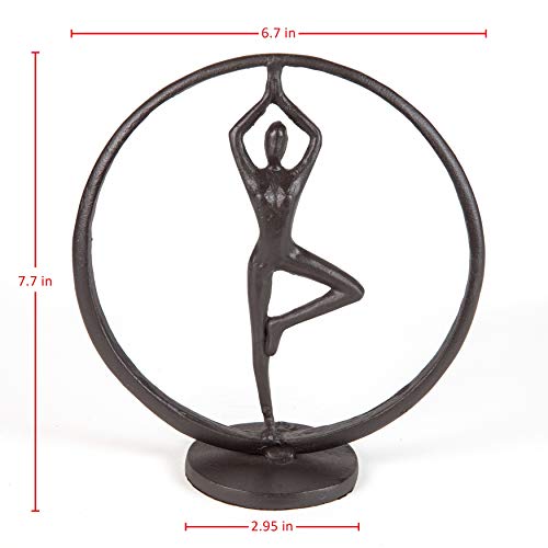Escultura Danya B Yoga Árbol en Hierro Fundido miniatura 6