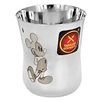 TANISHI KITCHEN’S Stainless Steel Mickey Character Glass- 1 Pcs. 100ml | Cartoon-Themed Drinkware for Kids | Durable, Rust-Free & Dishwasher Safe