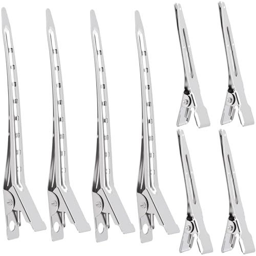 HINZIC 8 Pcs Hair Clips Metal Alligator Pinza miniatura 1