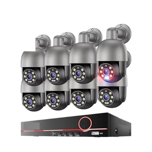 H.265 8CH 8MP 5MP POE CCTV �Z�L�����e�B�J�����V�X�e�� �l���Z���T�[ �o�����I�[�f�B�I�r�f�I���R�[�_�[ �Ď��J�����Z�b�g �����\ �Ƃ̈��S����Ɏ��(None,8CH NVR 8pcs Cam 5MP)