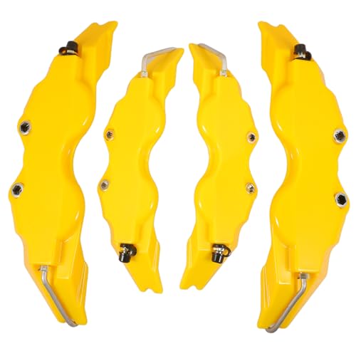 JHKNNK Style Yellow Brake Caliper Covers Front Rear Sturdy Material Wheel Hub Caliper Sleeve for Cars