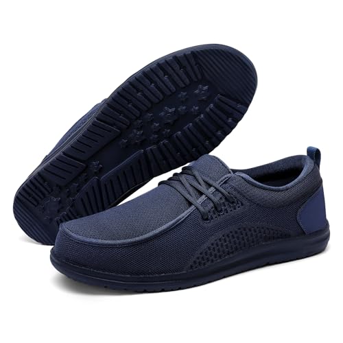Image of VikoViren Slip On Steel Toe Shoes Men Loafers Safety Work Sneakers | Non Slip, Puncture Proof, Lightweight, Comfortable, Breathable, Indestructible Loafers Construction Shoes, Tennis, Casual