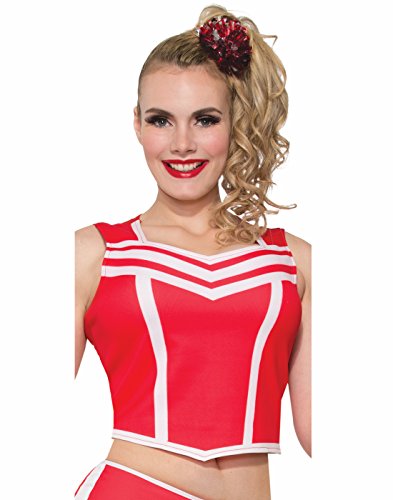 Top de animadora rojo para fiestas temáticas y coreografías grupales de adultos