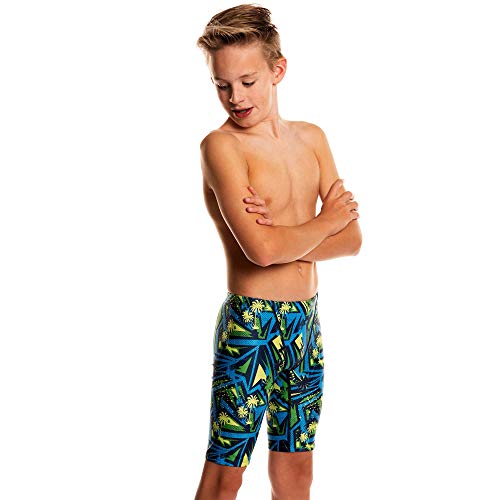 Flow Funky Swim Jammers - Size 21 to 32 Swimming Jammer Shorts for Boys in Nine Radical Swimsuit Designs (High Tide 30)