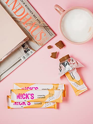 NICKS Crunchy Caramel reep met krokante karamel & amandelen gewikkeld in melkchocolade zonder toegevoegde suiker… - Afbeelding 6