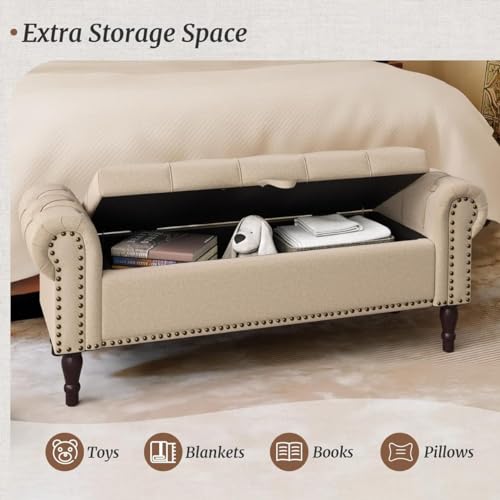 Image of Elegant Couch Luxury Living Room Furniture Upholstery Comfortable Seating Classic Design Neutral Color Palette Home Decor Elegance Inviting Lounge Furniture (Beige)