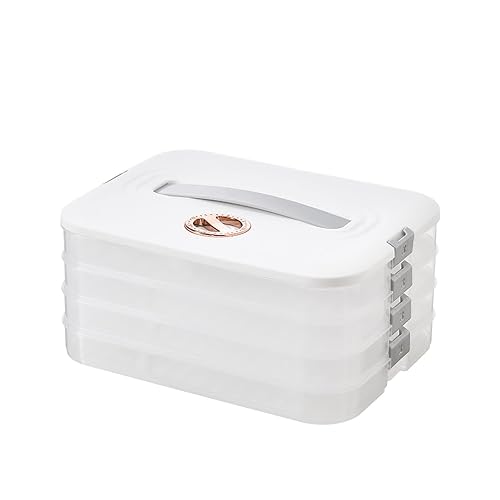 Jonvin 4-Layer Food Storage Containers with Lids, Dumpling Box