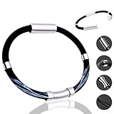 静電気防止ブレスレット 【2025年新登場】 静電気除去 レディース 磁気 静電気防止ブレスレット メンズ スポーツ シリコンブ 防水 スポーツ おしゃれ レディース メンズ 静電気防止グッズ 男女兼用 秋冬乾燥季節対応 (18cm)