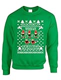 ALLNTRENDS Adult Sweatshirt Hangin with My Gnomies Ugly Christmas Holiday Party (XL, Irish Green)
