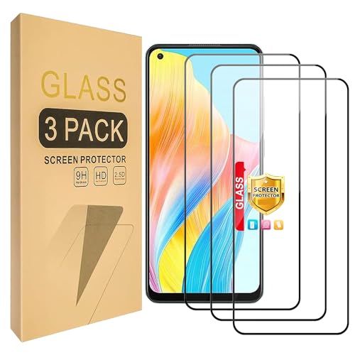 Lucyliy [3 paquetes] Compatible con Piezas para Oppo A96 Protector de pantalla de vidrio templado [Alta definición][Dureza 9H]