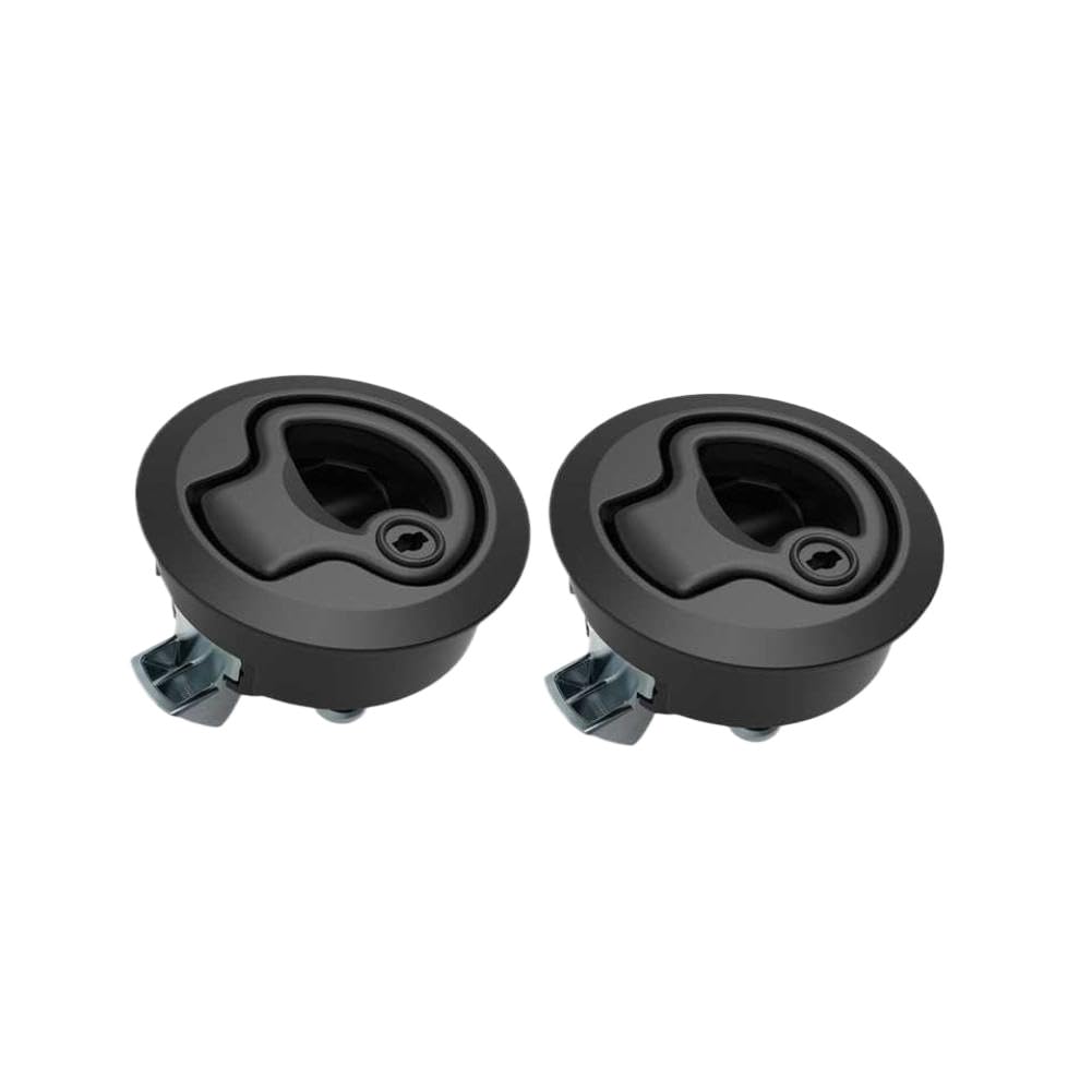RV Door Lock Flush Pull Hatch Slam Latch Compatible with Boat Marine Kayak RV Cabinet Door Caravan Trailers(2PCS)