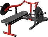ZERELEK Brustpresse Maschine, Verstellbare Flach-/Schrägbank für Brusttraining, Schulterpresse Maschine mit anabhängigen Armhebeln, Chest Press Machine