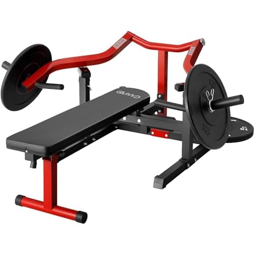 ZERELEK Brustpresse Maschine, Verstellbare Flach-/Schrägbank für Brusttraining, Schulterpresse Maschine mit anabhängigen Armhebeln, Chest Press Machine