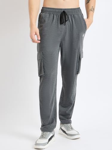 Image of Modeve Men's Cargo Style Solid Trackpant
