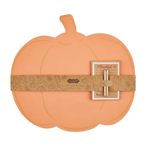 Set de table de Thanksgiving orange décoration table automne repas