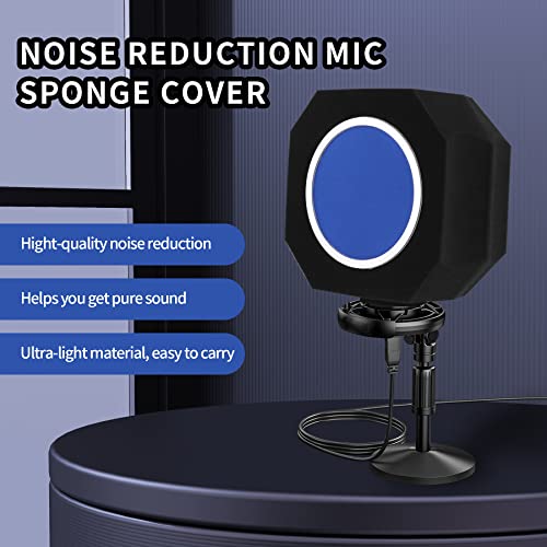 Professional Microphone Isolation Shield With Pop Filter,Reflection Filter For Recording Studios, Sound-Absorbing Foam For Noise And Reflection Reduction For Recording,Singing,Podcasts,Live Stream #TOP4