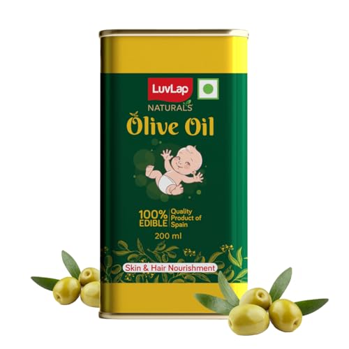 LuvLap Naturals Baby Body Massage Olive Oil, 200 ML, Spanish Premium Olive Oil, Enhances Bone & Muscle Strength, 200 ML LuvLap Naturals Baby Body Massage Olive Oil, 200 ML, Spanish Premium Olive Oil, Enhances Bone & Muscle Strength, 200 ML