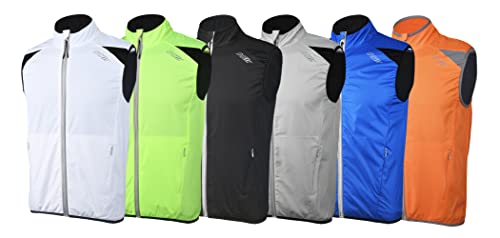 Bpbtti Men's Cycling Running Vest Sleevless Windbreaker With Two Side Pockets(2.0) - Windproof, Breathable And Reflective (White, Large) #TOP5