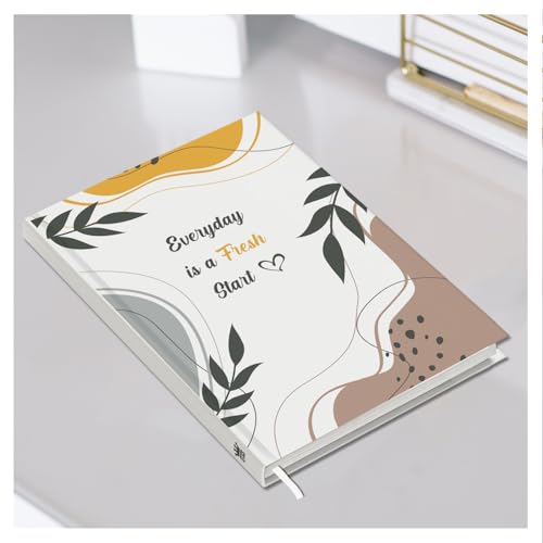 Image of Hard Bound Notebook for Girls & Women | A5 Ruled Journal | 192 Pages | 80 GSM Premium Paper | Designer Laminated Cover | Ribbon Bookmark | Notebook for School, College, Office, Journaling & Note Taking (DM4009)