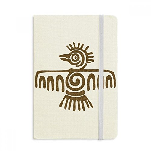 Carnet Mexique totems pygargue bloc-notes A5 couverture rigide tissu journal intime multicolore