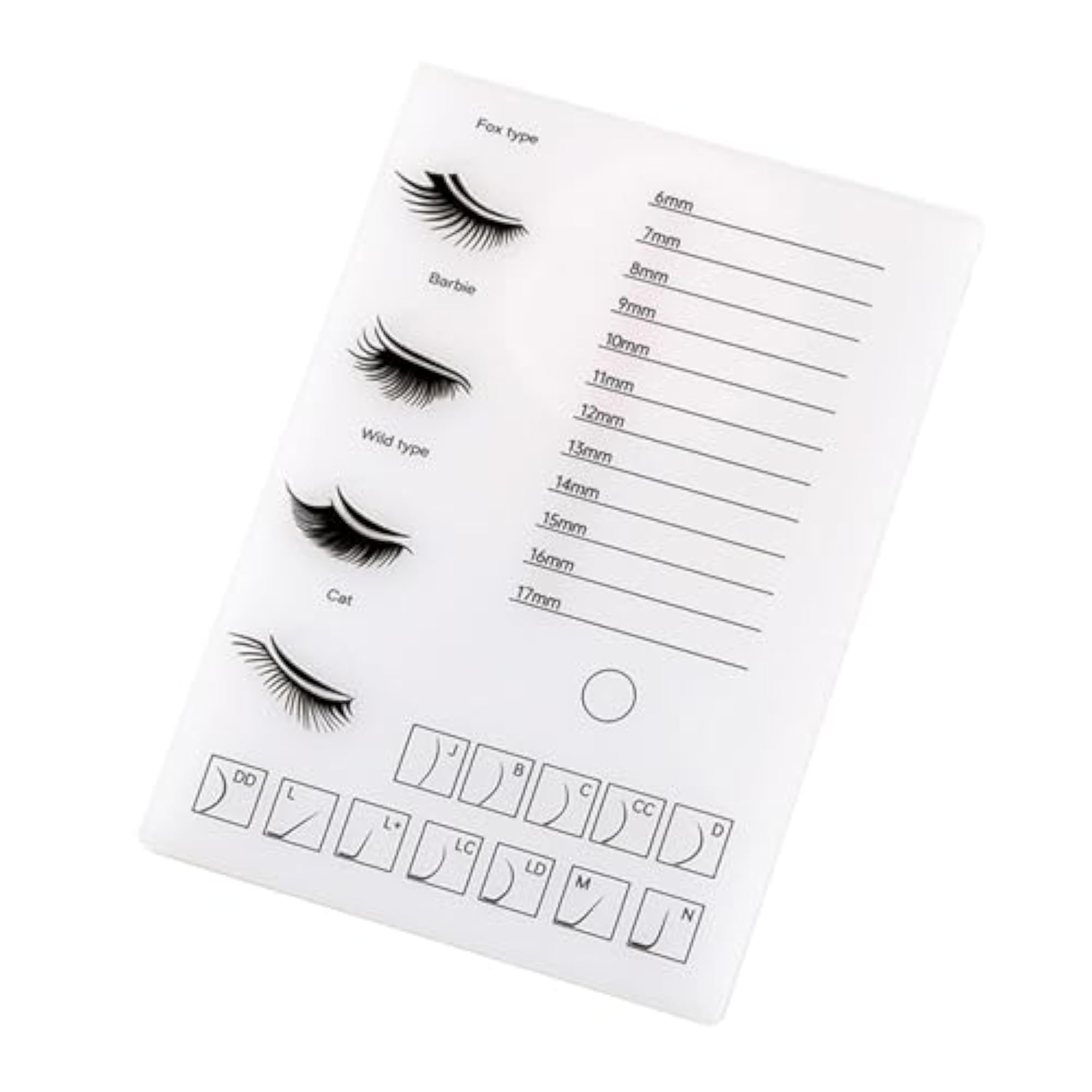 Eyelash Pallet Lashes Grafting Holder Acrylic Tray, White