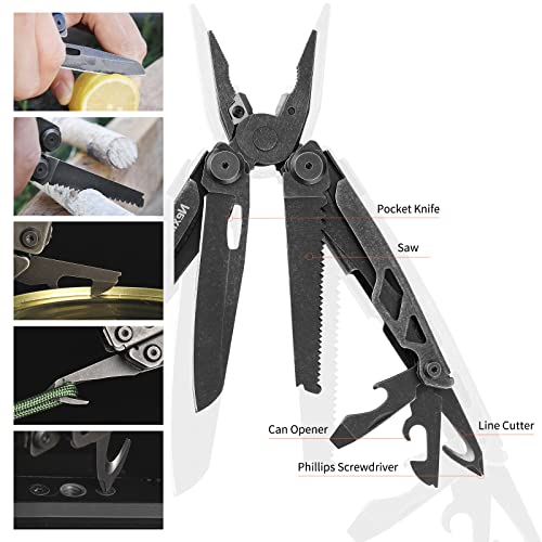 Nextool AUB09SHSZ9R7 Heavy Duty Multitool, Spring-Action Multitool Pliers With Pocket Scissors,Replaceable Wire Cutters,Nylon Sheath thumb #6